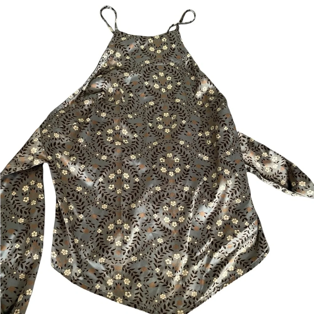 Free People Silk Tie Back Top - Picture 1 of 6